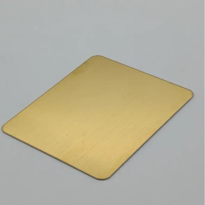 Champaign Gold Stainless Steel Sheets Decorative 0.1mm For Wall Panel 304 316 316L