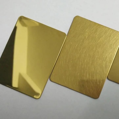 Champaign Gold Stainless Steel Sheets Decorative 0.1mm For Wall Panel 304 316 316L